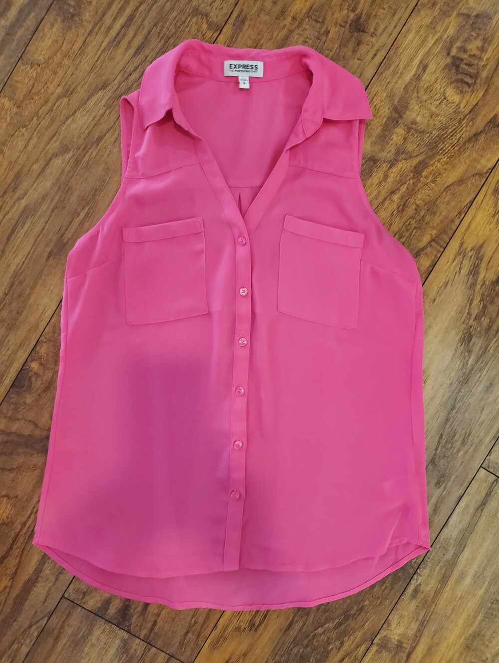 Express Portofino Hot Pink Sleeveless Blouse Small